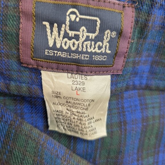 90s Woolrich Wrap Kilt Skirt L Cotton Tartan Plaid Tie Waist Vintage Deadstock - Picture 5 of 8